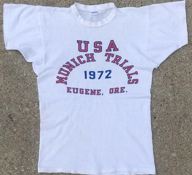 vintage nike usa munich trials 1972 eugene oregon t-shirt