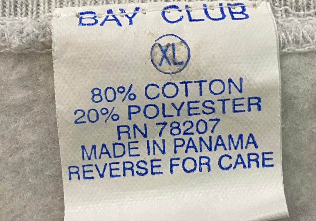 Vintage Bay Club Tag Sweatshirt RN 78207