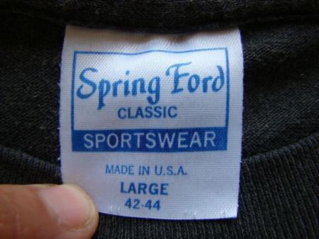 Real vintage Spring Ford T-Shirt Tag