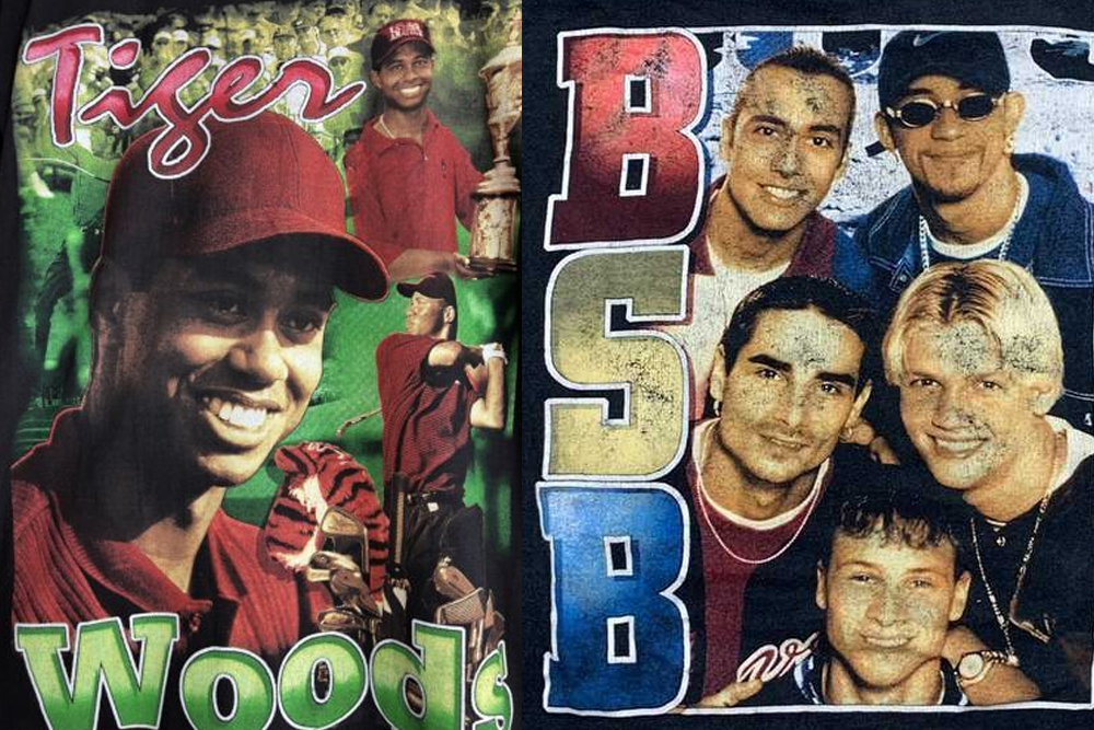 Vintage Tiger Woods Back Steet Boys Bootleg Rap tee Style T-Shirts