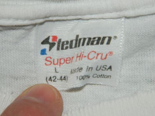 Authentic Stedman Super Hi Cru t-shirt tag