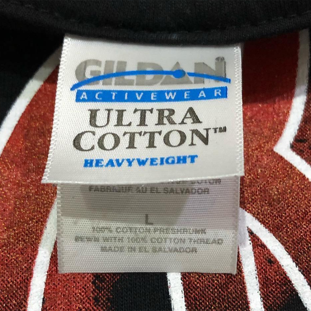 Fake Gildan Ultra Cotton T-Shirt Tag El Salvador