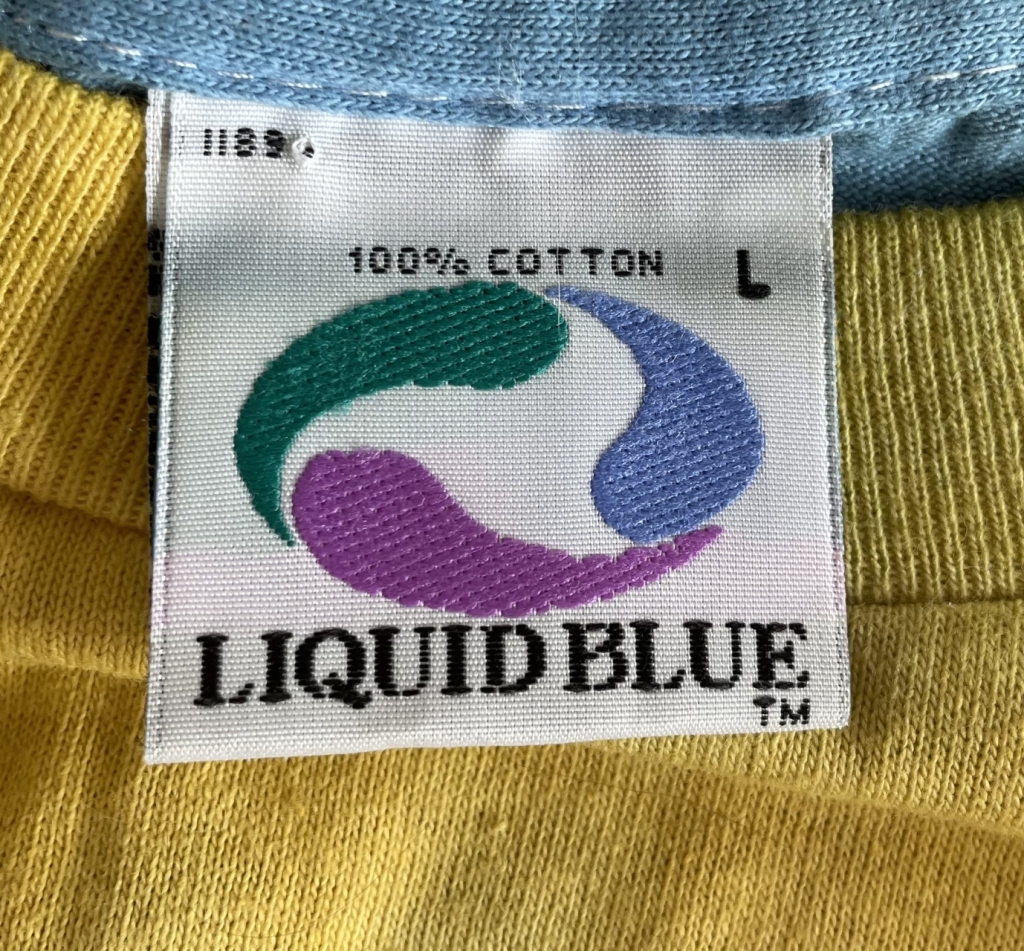 improved fake liquid blue t-shirt tag