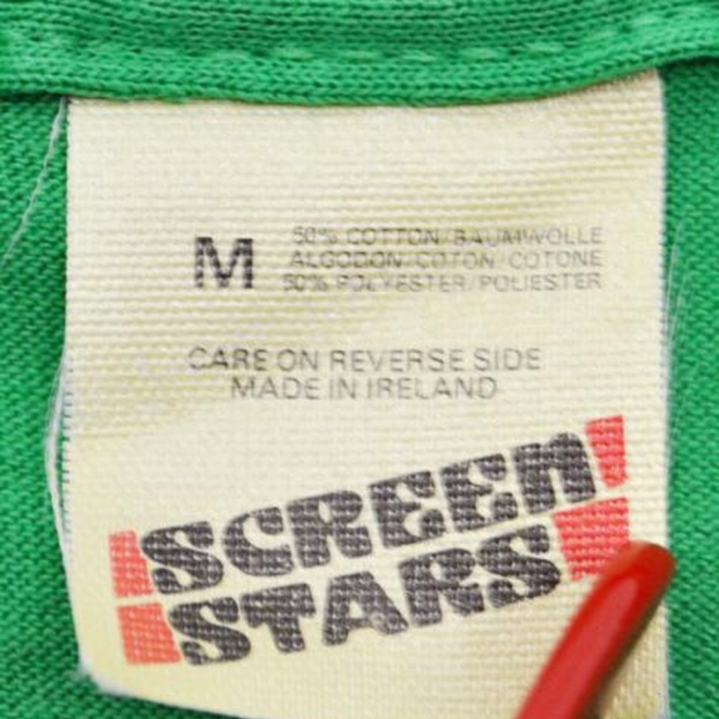 vintage screen stars made in ireland, canada, el salvador t-shirt tag