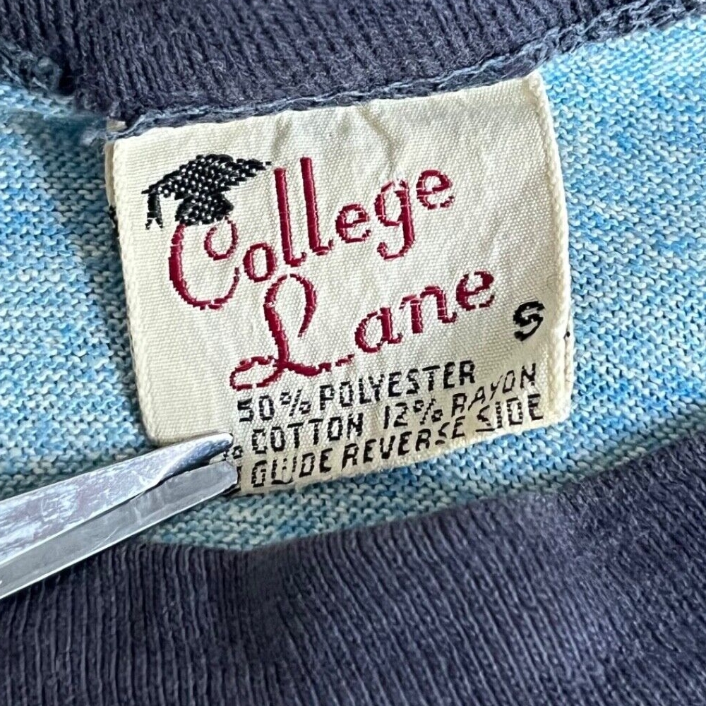 vintage college lane t-shirt tag