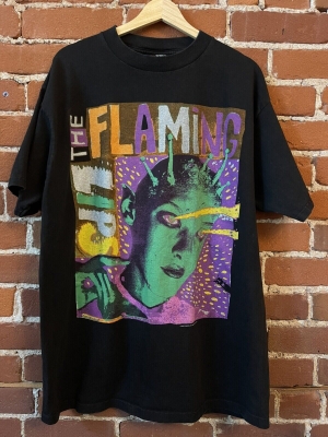 Vintage The Flaming Lips 90's T-Shirt Green Chick, Brain XL