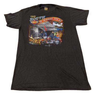 Vintage 3D Emblem Harley Davidson 1987 The South Vintage Single Stitch T-Shirt