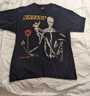 Vintage 1994 Nirvana Insecticide Kurt Cobain Giant Tag Single Stitch T-Shirt