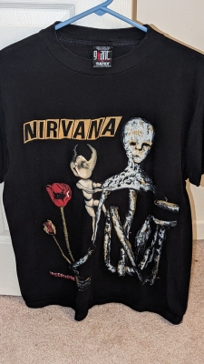 Vintage 1994 Nirvana Incesticide Kurt Cobain T-shirt Giant Tag Size L
