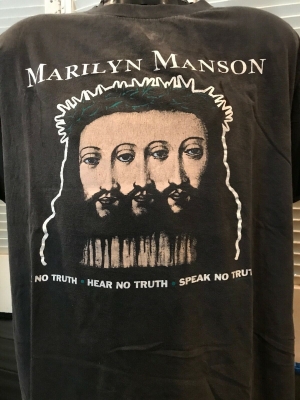 Vintage Marilyn Manson Believe Tour Shirt Size XL Rock Metal Gothic