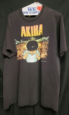 Vintage 1991 AKIRA Anime Print T Shirt Black (Size XL) Vintage Kaneda