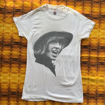 BRIAN JONES vintage thin Medium USA White T-shirt ROLLING STONES