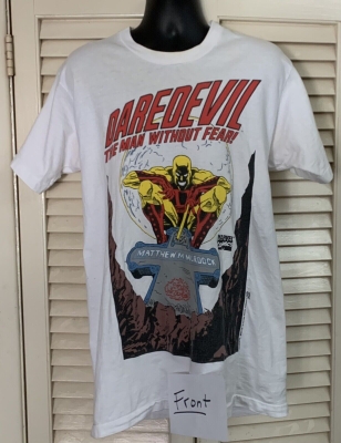 Vintage Daredevil Yellow Costume/Graveyard T-Shirt L