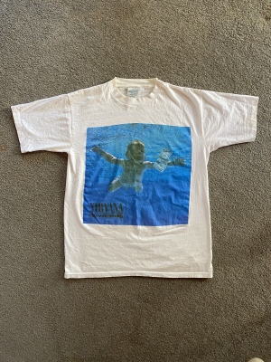 Vintage Nirvana Nevermind 1992 Men's Large White Shirt 90s Brockum