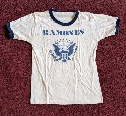 Vintage Ramones Look Out Below Ringer T-Shirt