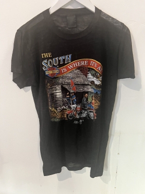 Vintage 1987 Harley South Is Where It’s At Shirt 3D Emblem T-Shirt