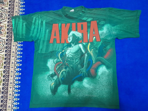 Vintage 1993 AKIRA VINTAGE TEE T-SHIRT TETSUO MANGA-GREEN
