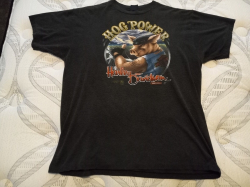 Vintage 3D Emblem Harley Davidson Shirt 1988 "Hog Power" XL DUQUESNE PA HERITAGE