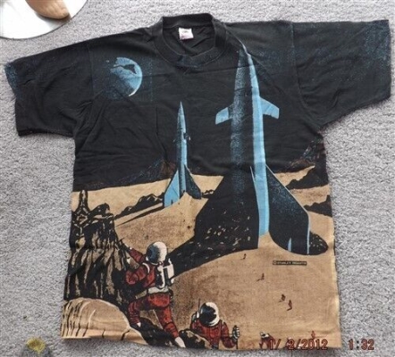 Vintage Stanley Desantis Rockets & Space T shirt Size L