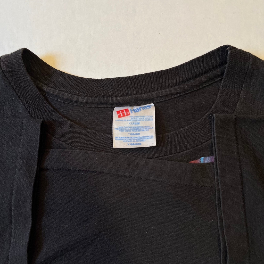 Hanes t-shirt tag