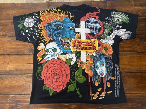Vintage 1992 Ozzy Osbourne Tattoo Sample Shirt Very Rare Grail