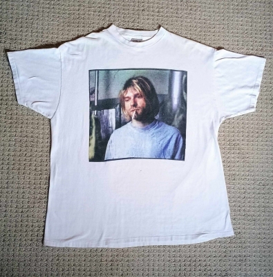 Vintage 90s Nirvana Cobain XXL T-Shirt Oneita Original Owner