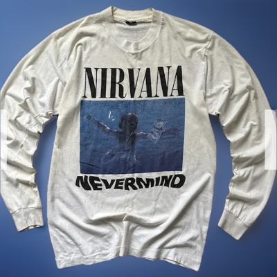 Vintage Nirvana UK Tour 1991 Long Sleeve Shirt Nevermind 