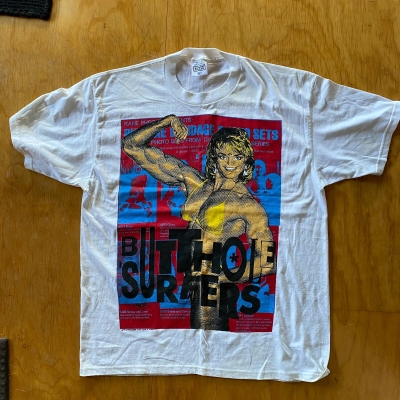 BUTTHOLE SURFERS TOUR White T-Shirt, Size XL