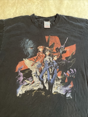 Vintage Neon Genesis Evangelion Tshirt Size XL Screen