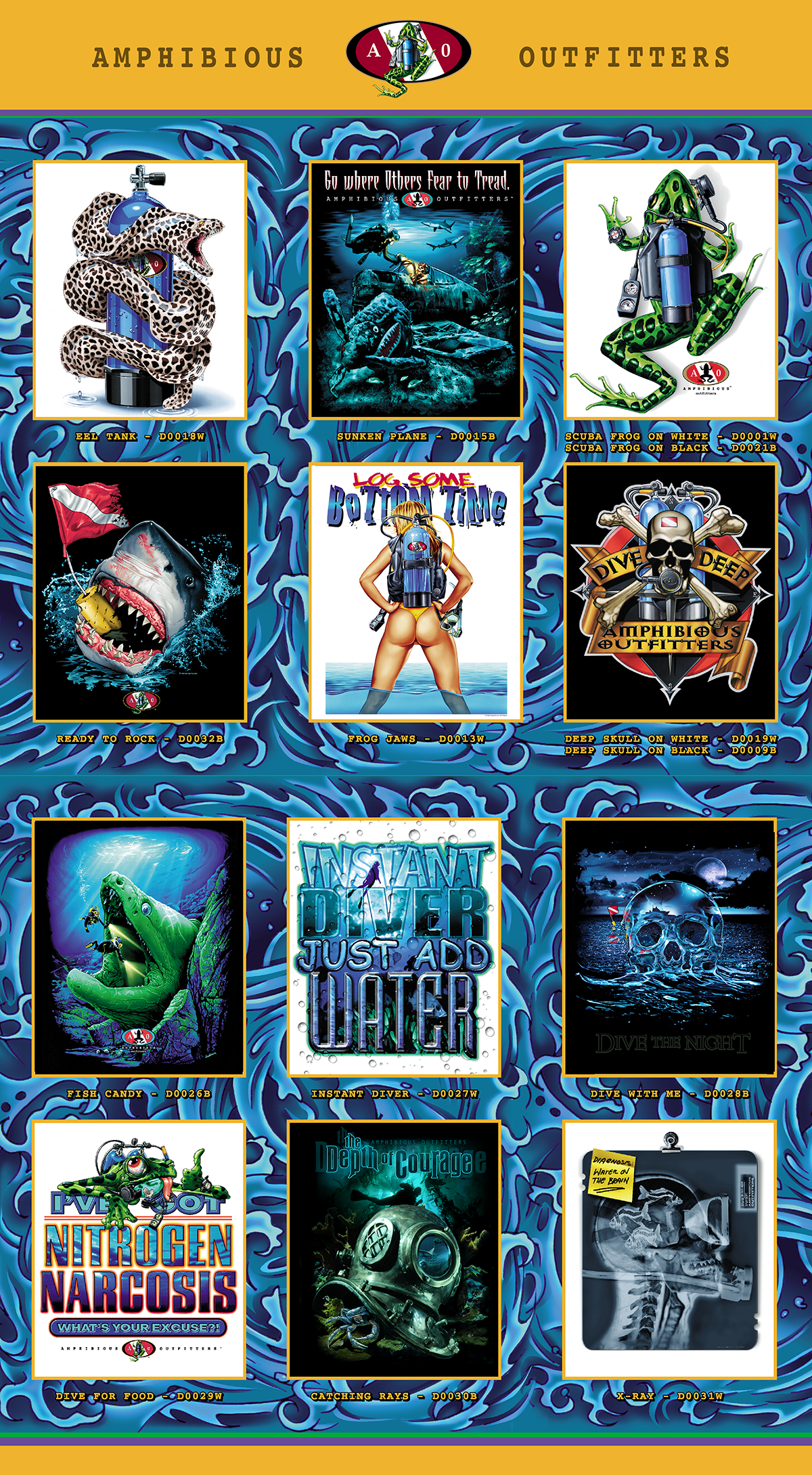 amphibious outfitters t-shirt catalog