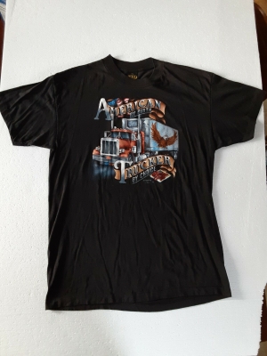 3D Emblem Trucker's Only "AMERICAN BY BIRTH TRUCKER BY CHOICE" Shirt XL