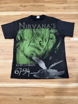 Vintage 1994 Kurt Cobain Memorial Shirt Mexican Boot XL