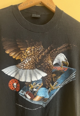 Vintage 3D Emblem T Shirt Easyriders Harley Davidson Biker 1980s Sz L