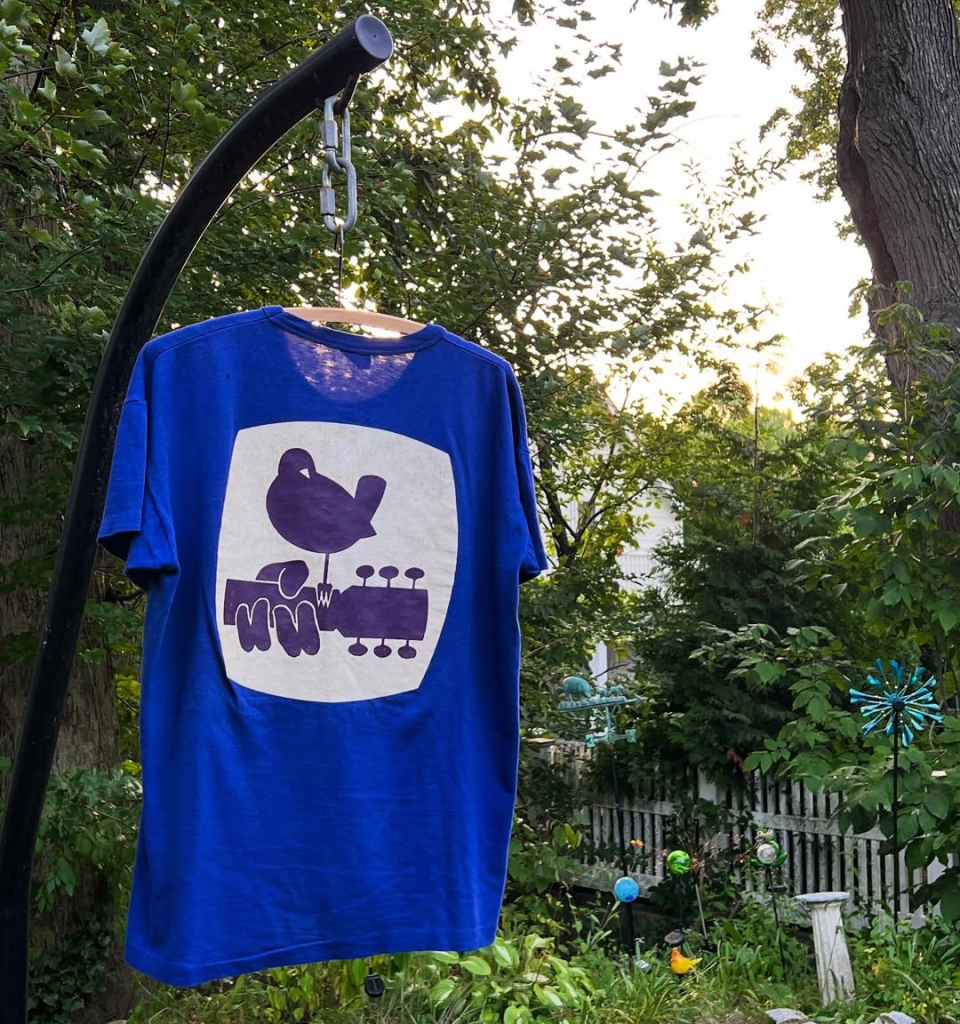 Vintage Woodstock t-shirt Blue "stage crew"