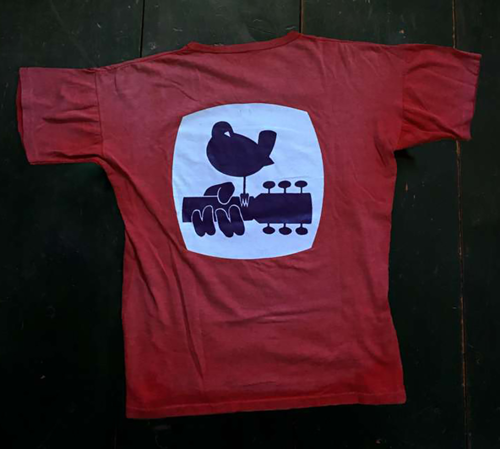 Vintage Red Woodstock Staff t-shirt Back print