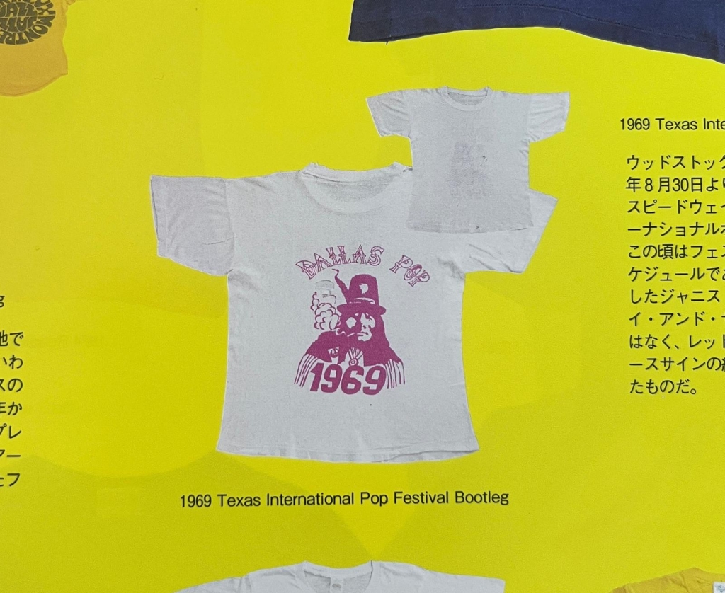 Tex Pop Festival 1969 Bootleg t-shirt in Listen to this T-Shirt Book from Japan. 