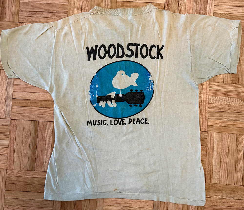 Vintage Woodstock t-shirt sold in store in NJ