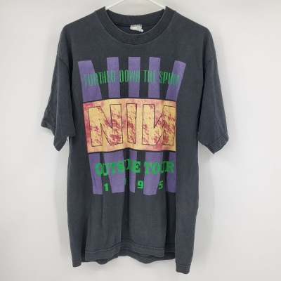 Vintage 1995 Nine Inch Nails David Bowie Outside 1995 USA Tour Concert Shirt L