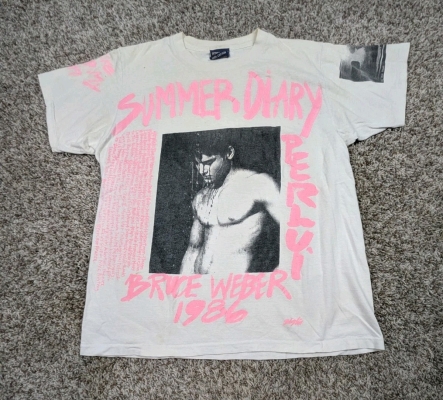 Vintage Bruce Weber Summer Diary 1986 T-Shirt Men's Large For Per Lui Models 80s