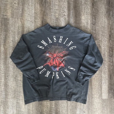 Vintage 90s Smashing Pumpkins Mission To Mars T-Shirt XL Black Giant Shirt