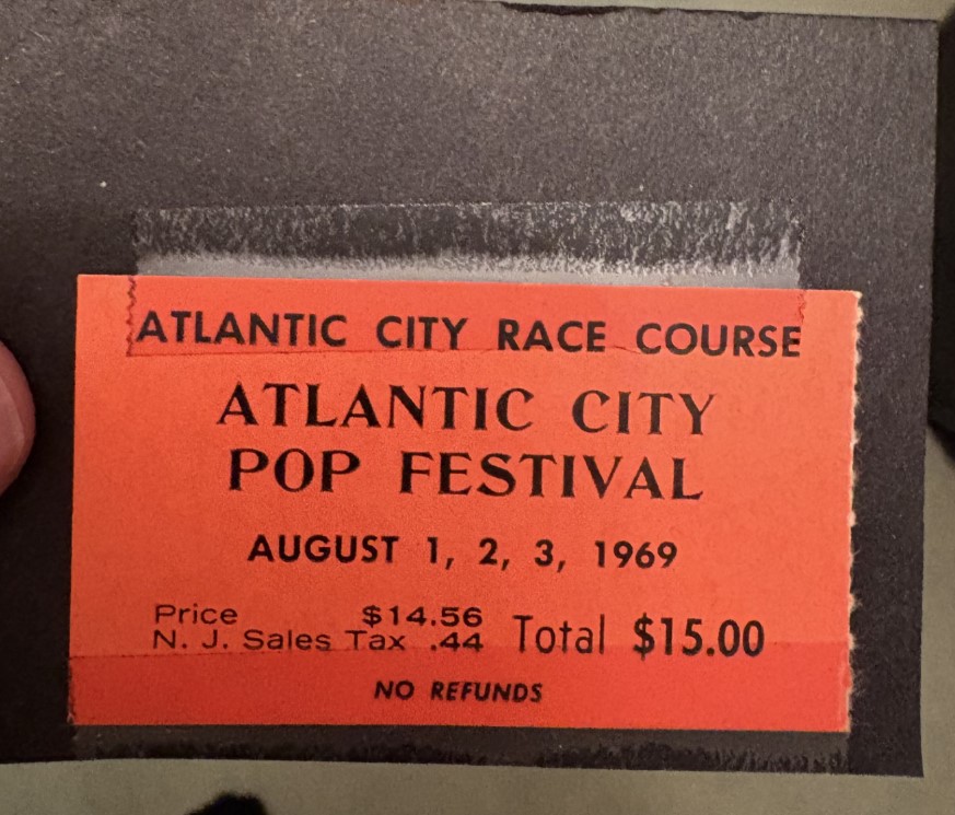 Atlantic City Pop Festival Ticket Stub