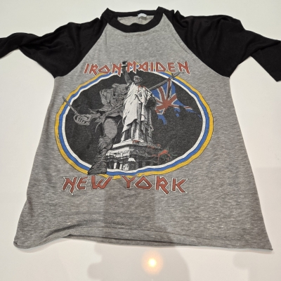 Vintage 1983 Iron Maiden World Piece Tour Madison SQ Garden Event T-Shirt