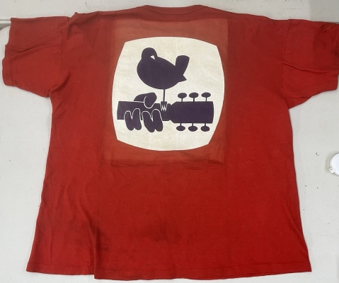 Vintage 1969 Woodstock Peace Festival Authentic Red T-Shirt XL 