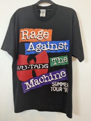 Vintage RAGE AGAINST THE MACHINE WU TANG CLAN LARGE 1997 TOUR SHIRT