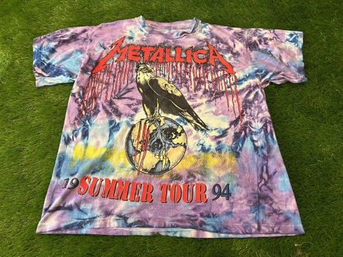 Vintage 1994 Metallica Danzig Suicidal Tendencies Summer Tour Tie Dye T-Shirt L