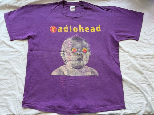 Vintage 1994 Radiohead Pablo Honey Tour Tee Purple Variant Size XL