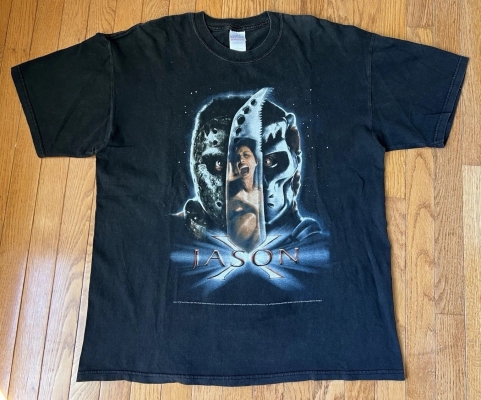 Vintage Friday The 13Th Jason X Horror Movie Shirt Size XL Voorhees Promo 2001