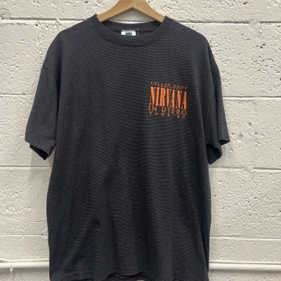 Vintage Nirvana In Utero Tour 93 Cellar Door Presents T Shirt