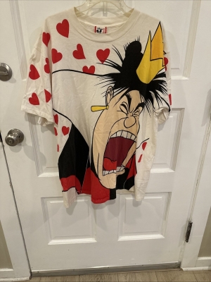 Vintage Disney Queen of Hearts Big Face OSFA T-Shirt