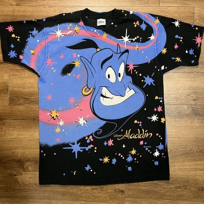 Vintage Stanley DeSantis Disney Aladdin Genie T Shirt XL AOP -EXTREMELY RAR